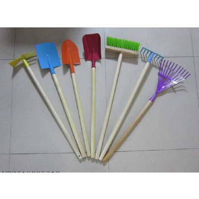 Herramientas de jardín de metal de mango de madera 7pcs para necesidades de jardinería al aire libre de los niños