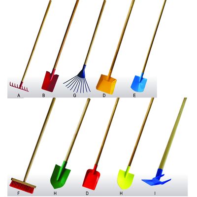 10pcs herramientas de jardín conjunto de mano con mango de madera larga multifuncional y soporte personalizado